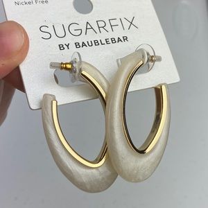 SUGARFIX by BAUBLEBAR earrings - NWT White shimmer